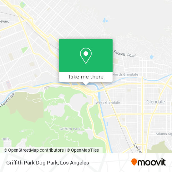 Griffith Park Dog Park map