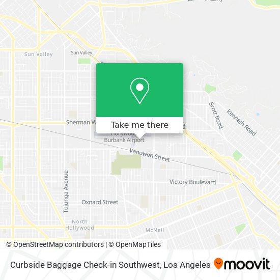 Mapa de Curbside Baggage Check-in Southwest