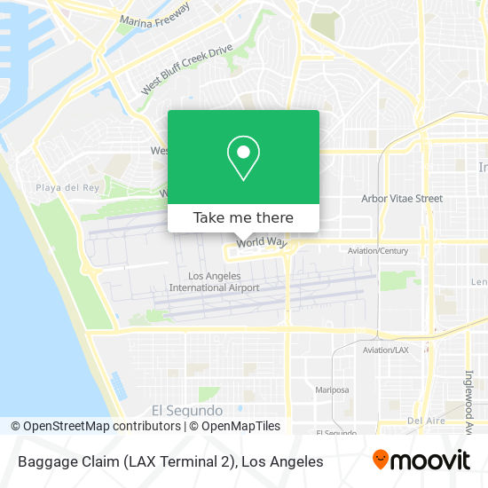 Baggage Claim (LAX Terminal 2) map