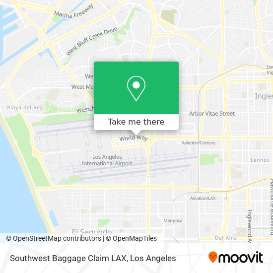 Southwest Baggage Claim LAX map