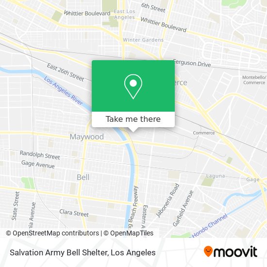 Mapa de Salvation Army Bell Shelter