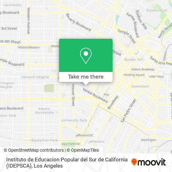 Mapa de Instituto de Educacion Popular del Sur de California (IDEPSCA)