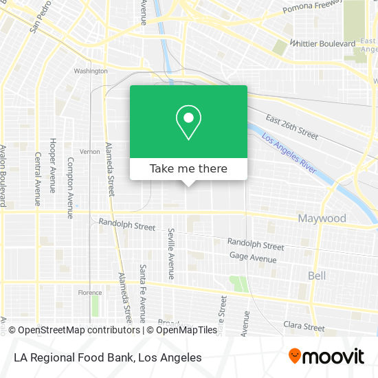 Mapa de LA Regional Food Bank