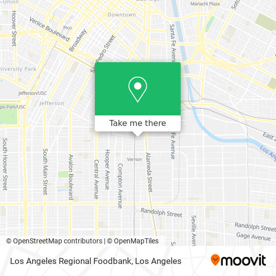 Los Angeles Regional Foodbank map