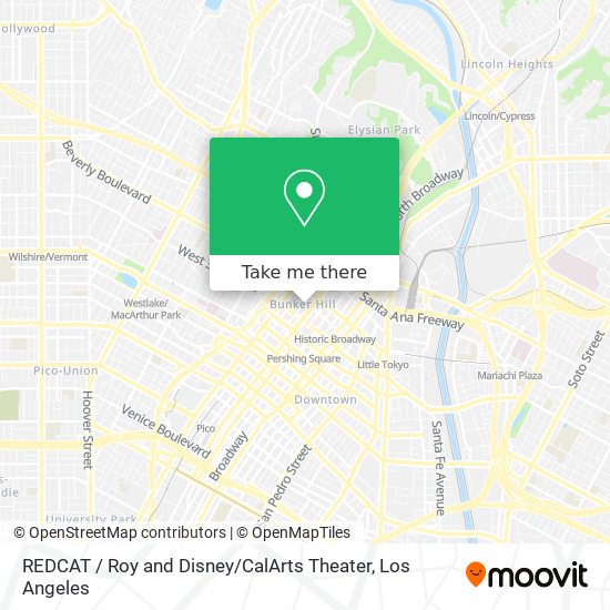 REDCAT / Roy and Disney / CalArts Theater map