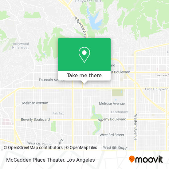 Mapa de McCadden Place Theater