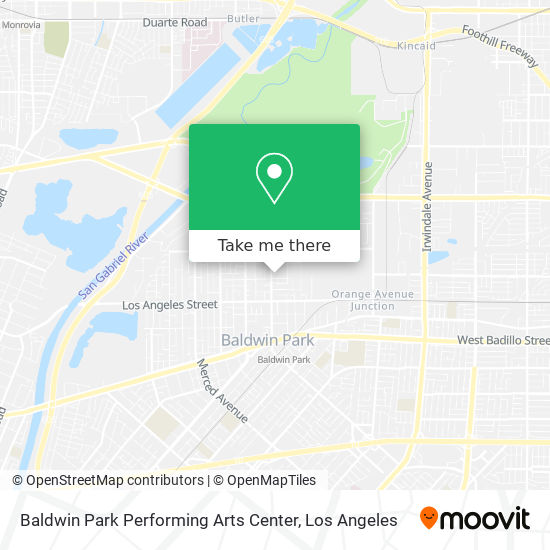 Baldwin Park Performing Arts Center map