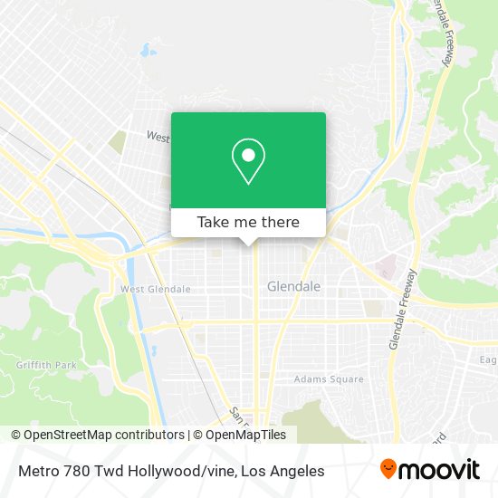 Mapa de Metro 780 Twd Hollywood/vine