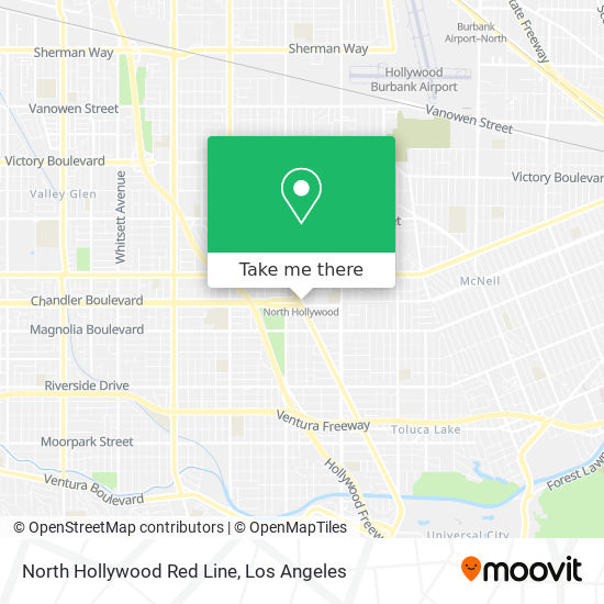 Mapa de North Hollywood Red Line