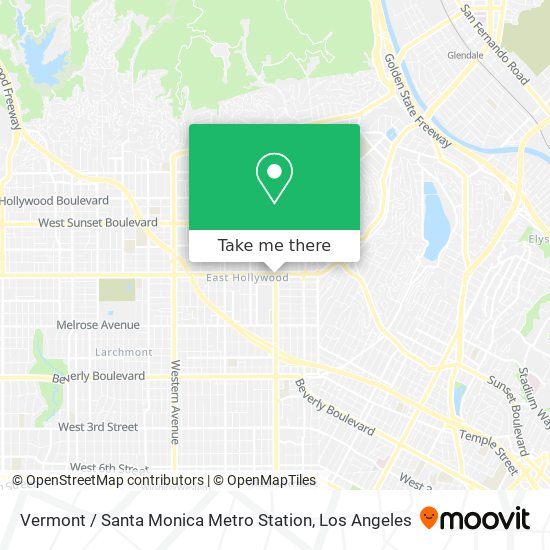 Vermont / Santa Monica Metro Station map