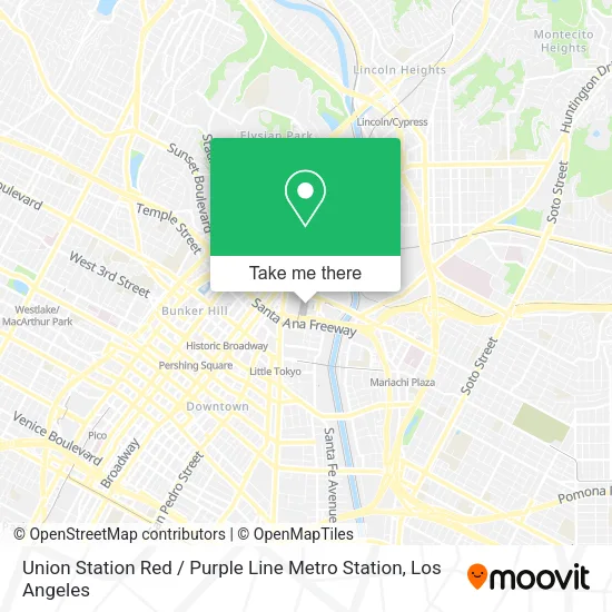 Union Station Red / Purple Line Metro Station map