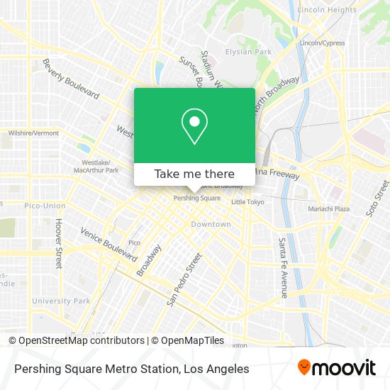 Pershing Square Metro Station map