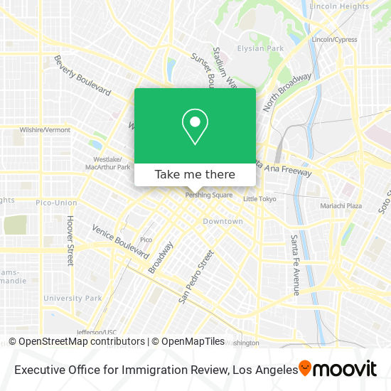 Executive Office for Immigration Review map