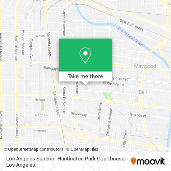 Mapa de Los Angeles Superior Huntington Park Courthouse