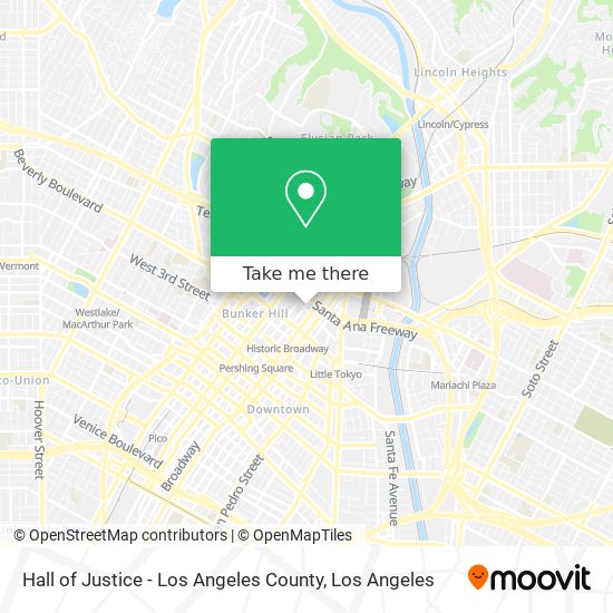 Hall of Justice - Los Angeles County map