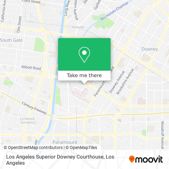Los Angeles Superior Downey Courthouse map