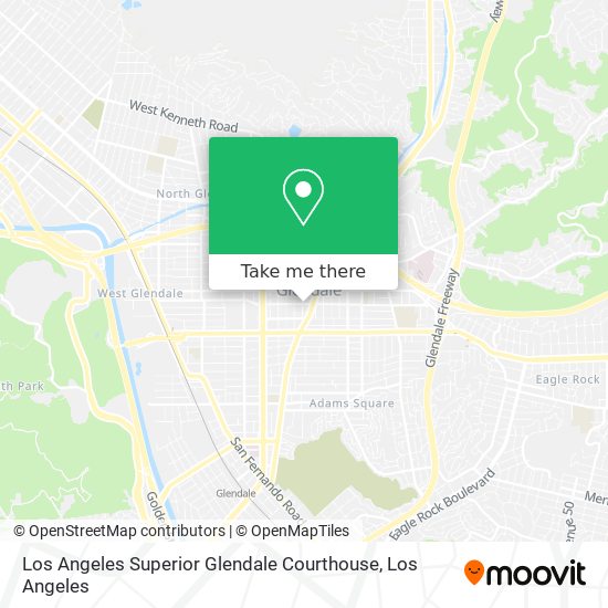 Los Angeles Superior Glendale Courthouse map