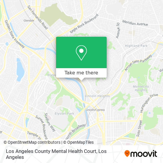 Los Angeles County Mental Health Court map