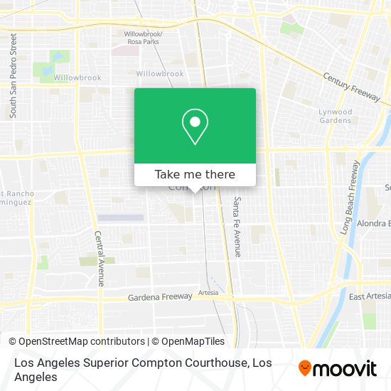 Los Angeles Superior Compton Courthouse map
