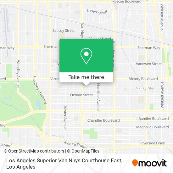 Mapa de Los Angeles Superior Van Nuys Courthouse East