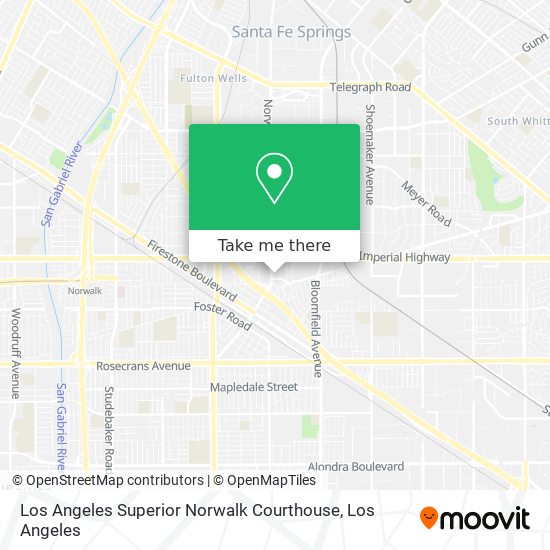 Los Angeles Superior Norwalk Courthouse map
