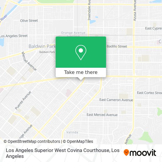 Mapa de Los Angeles Superior West Covina Courthouse