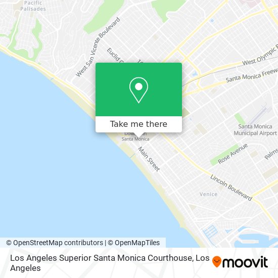 Los Angeles Superior Santa Monica Courthouse map