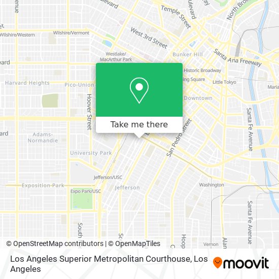 Los Angeles Superior Metropolitan Courthouse map