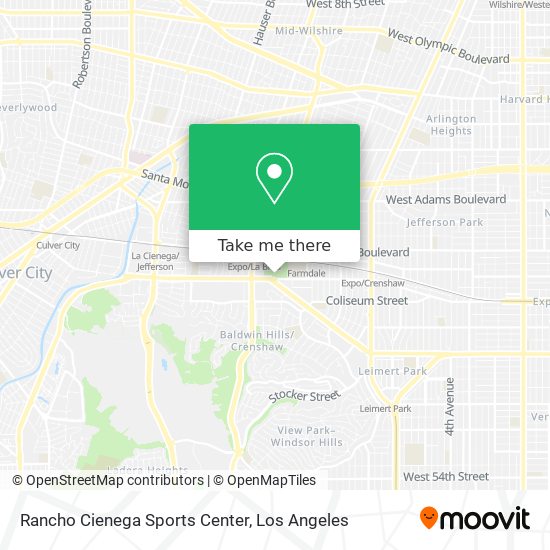 Rancho Cienega Sports Center map