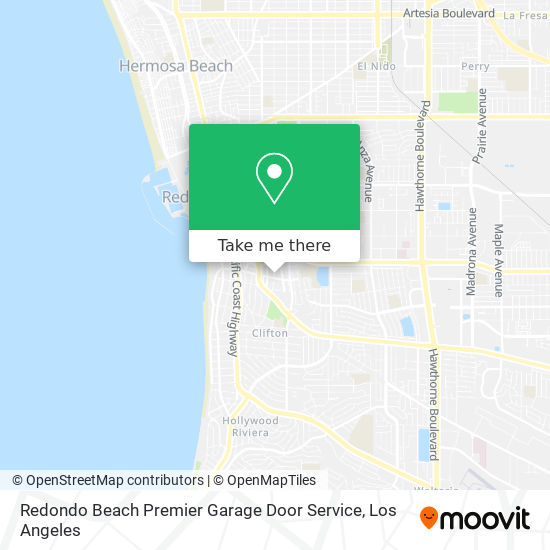 Redondo Beach Premier Garage Door Service map