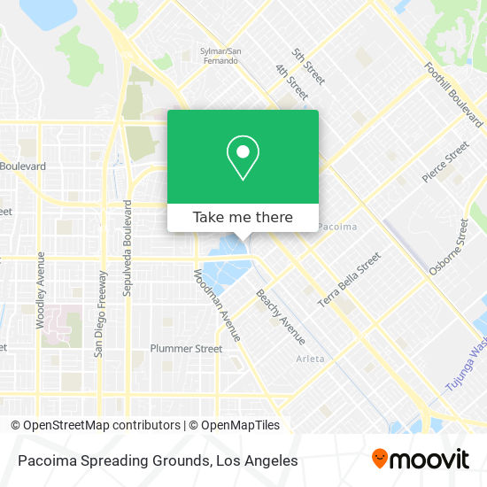 Pacoima Spreading Grounds map