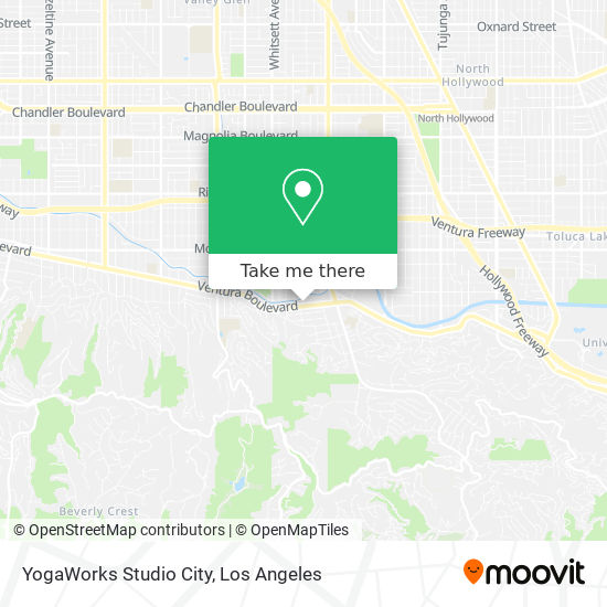 YogaWorks Studio City map