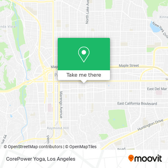 Mapa de CorePower Yoga