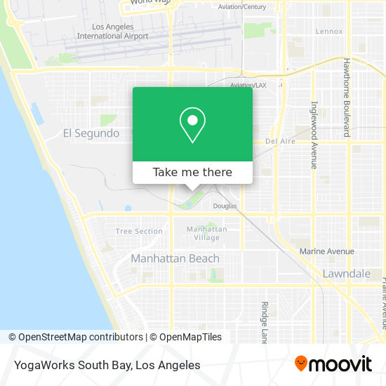 YogaWorks South Bay map
