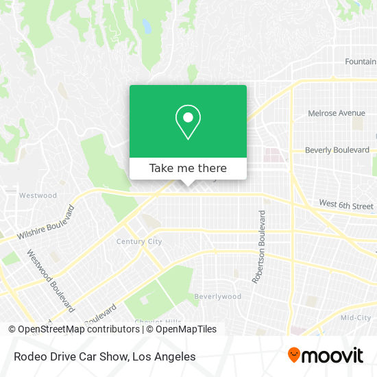 Rodeo Drive Car Show map