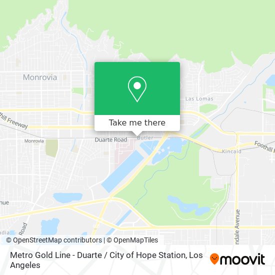 Metro Gold Line - Duarte / City of Hope Station map