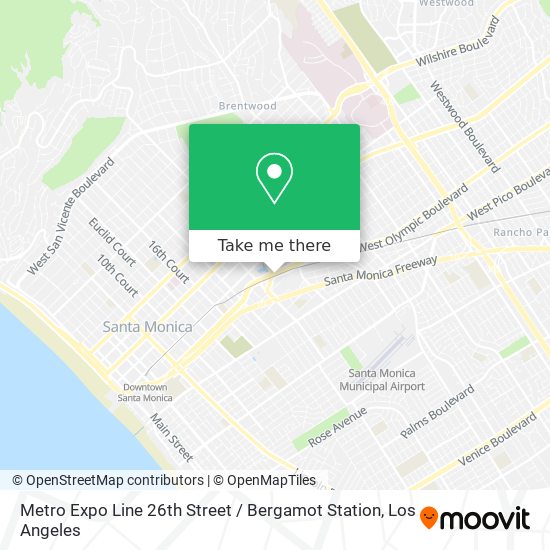 Mapa de Metro Expo Line 26th Street / Bergamot Station