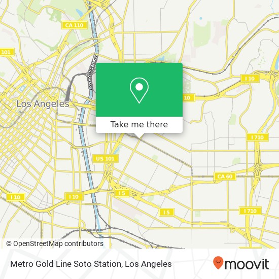 Metro Gold Line Soto Station map