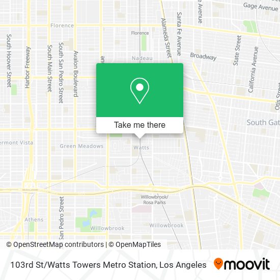 103rd St / Watts Towers Metro Station map