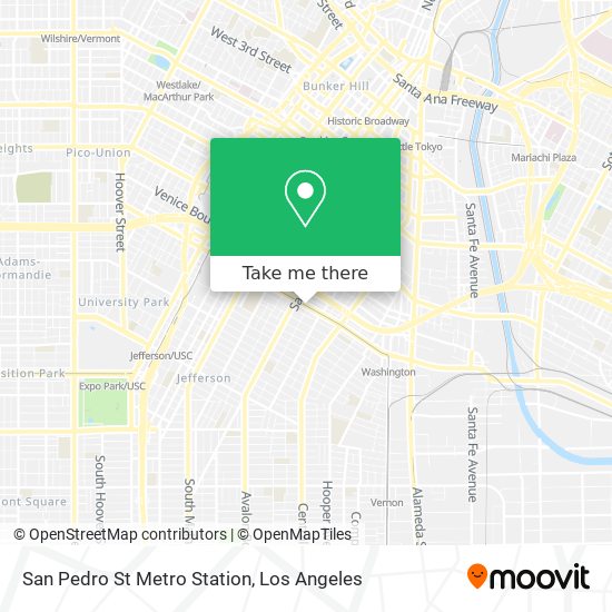 San Pedro St Metro Station map