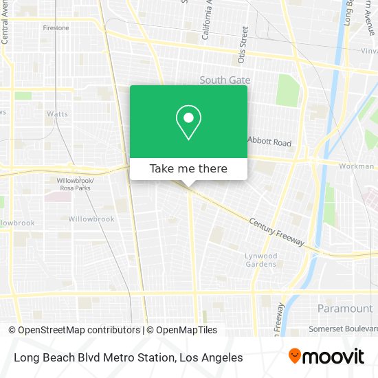 Mapa de Long Beach Blvd Metro Station