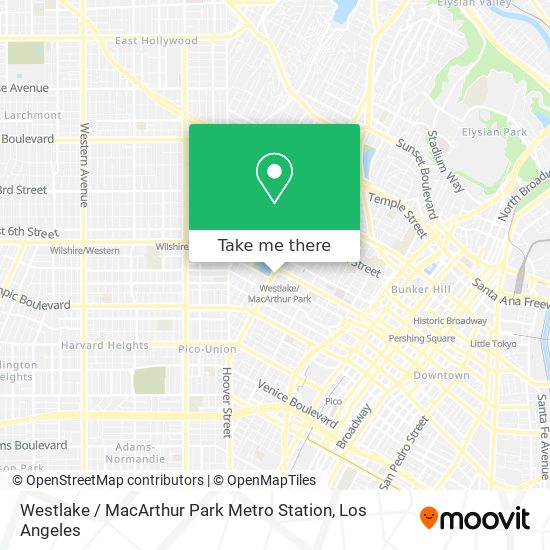 Mapa de Westlake / MacArthur Park Metro Station
