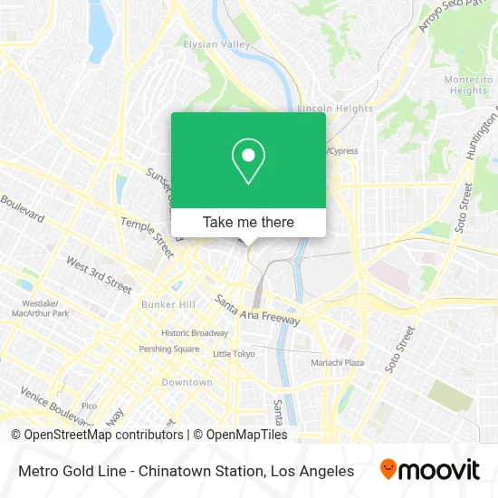 Metro Gold Line - Chinatown Station map