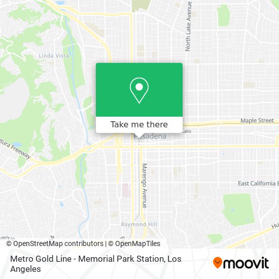 Metro Gold Line - Memorial Park Station map