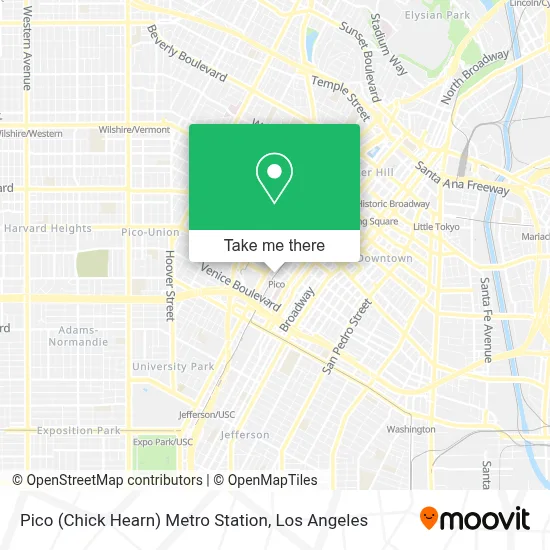 Pico (Chick Hearn) Metro Station map