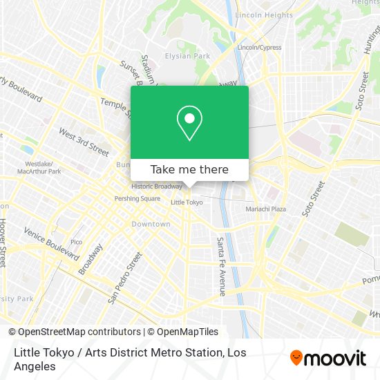 Little Tokyo / Arts District Metro Station map
