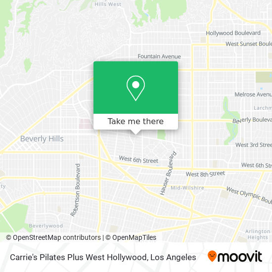 Mapa de Carrie's Pilates Plus West Hollywood
