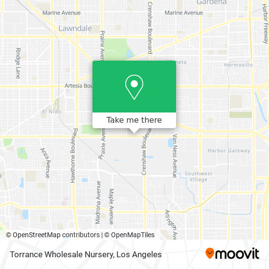 Torrance Wholesale Nursery map