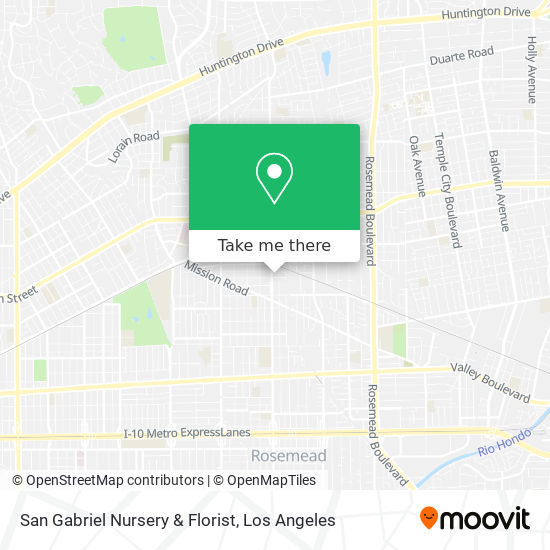 Mapa de San Gabriel Nursery & Florist