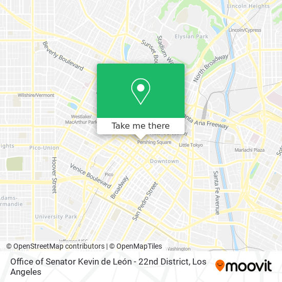 Office of Senator Kevin de León - 22nd District map